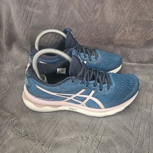 Asics Gel Nimbus 24 Womens Size 8.5 Blue Athletic Running Shoes Sneakers.